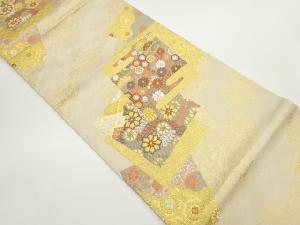 色紙に花唐草・ヱ霞・古典柄模様織出し袋帯